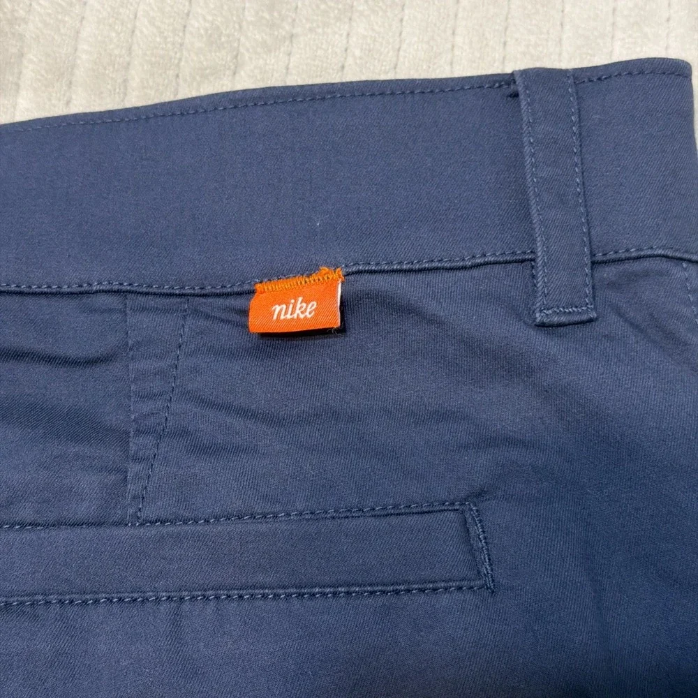 Nike Dri-FIT Chino Shorts Mens 38 Navy Blue Stretch Golf Casual DA4139-451